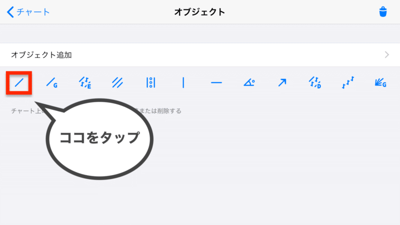 MT4・MT5スマホアプリ オブジェクト追加