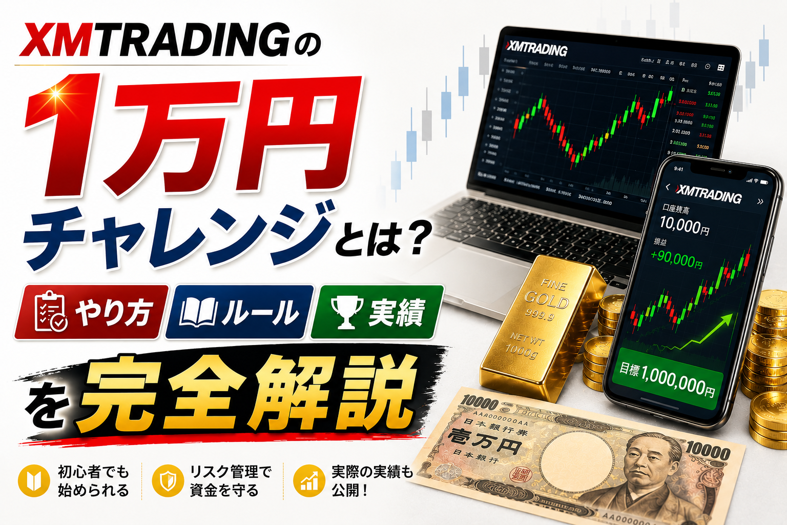 XMTradingの1万円チャレンジとは？やり方・ルール・実績を完全解説