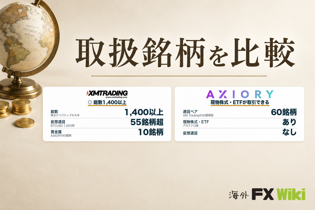 取扱銘柄を比較