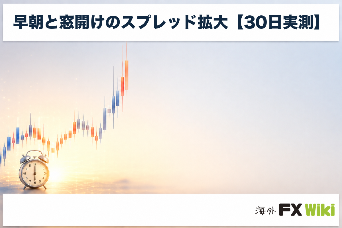 早朝と窓開けのスプレッド拡大【30日実測】