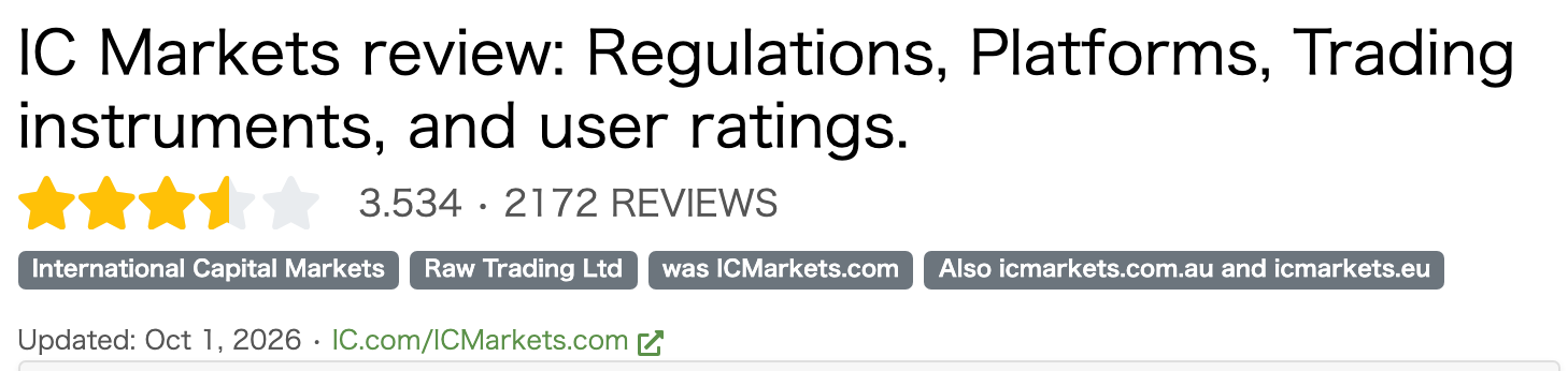 FPA(ForexPeaceArmy)のIC Marketsのページ(3.534点・2,172件・2026年10月1日更新)